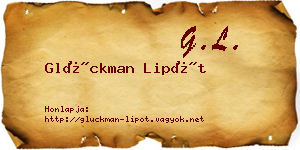 Glückman Lipót névjegykártya
